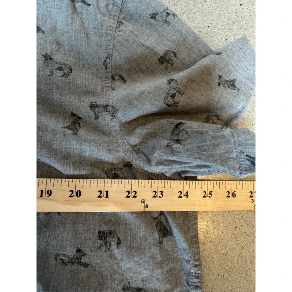 The‎ North Face Men's Short Sleeve ButtonDown Wolf Gray 100% Cotton Shirt Sz XL